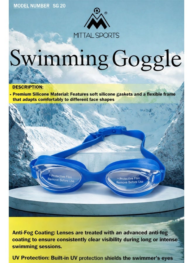 ELAN Morex One-Piece Silicone Swim Goggles - High-Strength Vacuum Leak-Proof Technology - Royal Blue Anti-Fog & UV Protection Swimming Goggles - Flexible No-Leak Training Goggles - Image 5